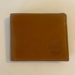 Mens Brown leather bifold wallet Timberland
